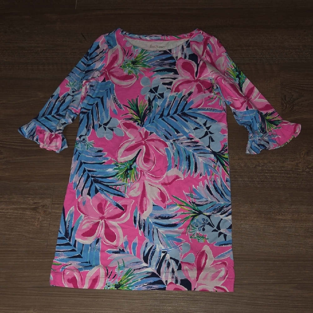 Lilly Pulitzer Pink and Green Patterned Dress